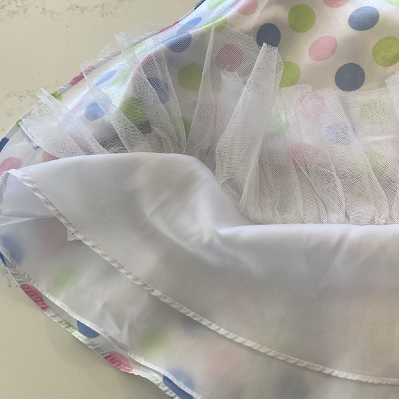 Polkadotted lined kids dress size 5 - Picture 5 of 6